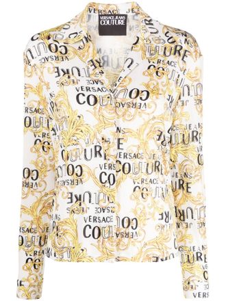 Versace Jeans Couture Camicia Logo Couture con stampa - Bianco