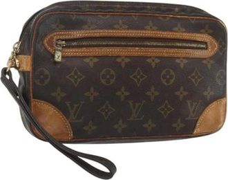 Louis Vuitton Pre-owned Clutches, female, Brown, Size: ONE SIZE Pre-owned Canvas Clutch