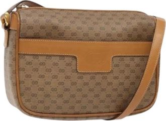 Gucci Pre-owned Leather gucci-bags - Dames - Vintage Schoudertas - Beige - ONE Size - Vintage