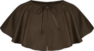 Generic 2025 Winter Autumn Womens Chiffon Shawl Wraps Sheer Capelets for Evening Dress Wedding Cape Cover Up (Coffee, One Size)