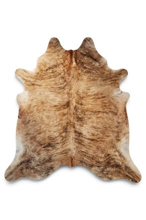 Infinity Leather Natural Cow Leather Brown White Cowhide Hairon Rug - Light Brindle