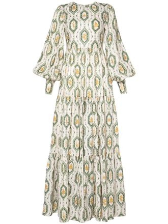 Agua Bendita Abito lungo Nuez Calado - Bianco