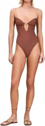 Devon Windsor Dawn Full-Piece Swimsuit In Brown