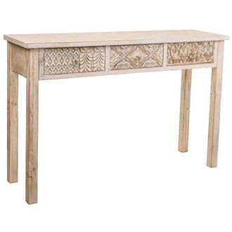 Wanderlust Deco Recibidor De Madera Tallada 120x35x80