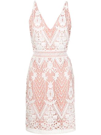 Lethicia Bronstein Canis crochet-panel dress - Neutrals
