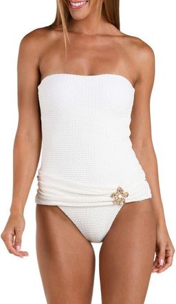 Sunshine 79 Flora Flair One-Piece Swimsuit in Ivory at Nordstrom, Size 10