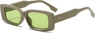 Generic Mens Sports Outdoor Sunglasses Vacation Womens Driving Commuter Sun Glasses(Green)