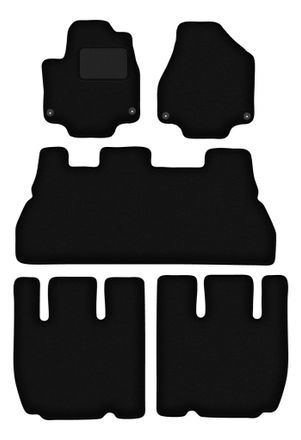 OEM Alfombrillas De Terciopelo Negro Para Chrysler Pacifica Ii De 7 Plazas (2017-)