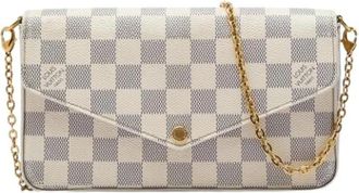 Louis Vuitton Pre-owned Pochette Felicie - Dames - Vintage Clutch - Wit - ONE Size - Vintage