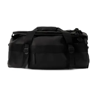 Rains Unisex Rollable Synthetic Duffel Bag Black