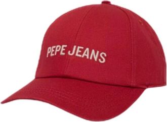 Pepe Jeans London Embroidered Logo Cap - Heren - Petten - Rood - L - Accessoires