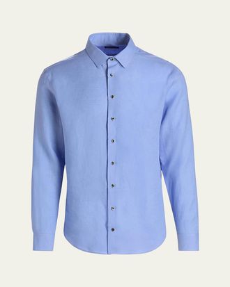 Giorgio Armani Mens Linen Classic-Fit Sport Shirt