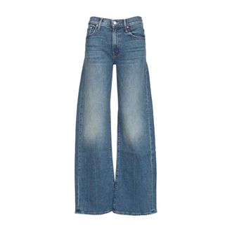 Mother Mid Rise Lasso Sneak - female - Mother - Wide Jeans - Blue - W27 - Jeans