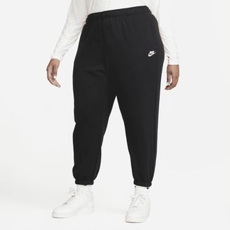 Nike Womens Nike Sportswear Club Fleece Mid-Rise Oversized Sweatpants (Plus Size) in Black | DV5084-010
