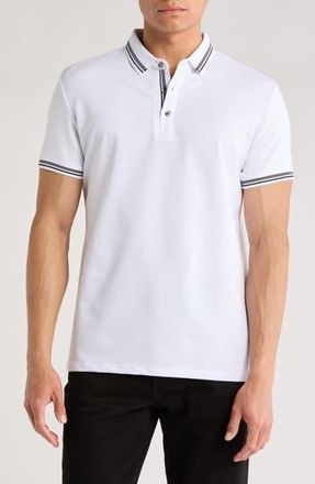 T.R. Premium Slim Fit Stretch Cotton Knit Polo in White at Nordstrom Rack, Size Xx-Large