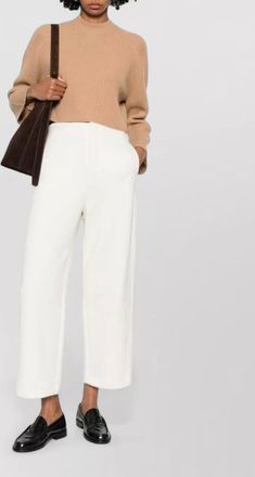 Max Mara ribbed crew neck wool cashmere jumper