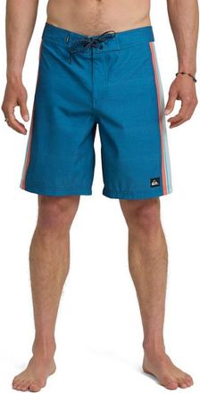 Quiksilver Fade Lines 19 Board Shorts in Dark Denim at Nordstrom, Size 36