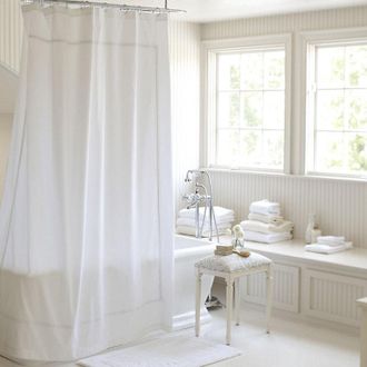 Ballard Designs Amelie Embroidered Shower Curtain - White, 72 - Ballard Designs