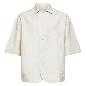 Jacquemus Short Sleeve Shirts, male, Beige, Size: XS Jacquemus Shirts