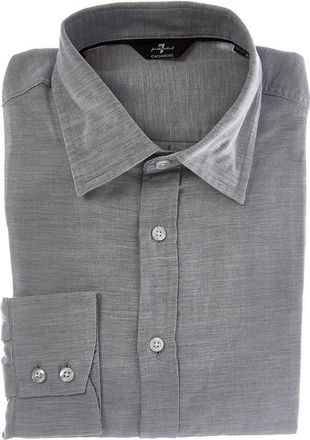 7 For All Mankind Button-Up Cashmere-Blend Shirt
