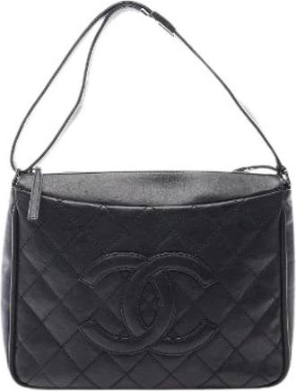 Chanel Pre-owned Wild Stitch Leren Schoudertas - Dames - Vintage Schoudertas - Zwart - ONE Size - Leer - Vintage