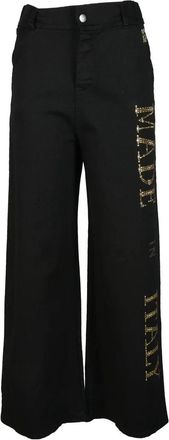 Mar&ccedil;i by Gil Santucci Wide-Leg Cropped Trousers With Sequined Details