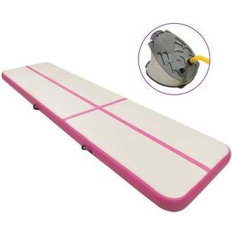 vidaXL Esterilla Inflable De Gimnasia Con Bomba Pvc Rosa 700x100x15 Cm Vidaxl