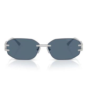 Versace Sunglasses Ve2274 100080 Silver/Dark Blue Unisex