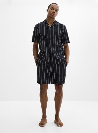 Le 31 Mens Patterned poplin pyjama short