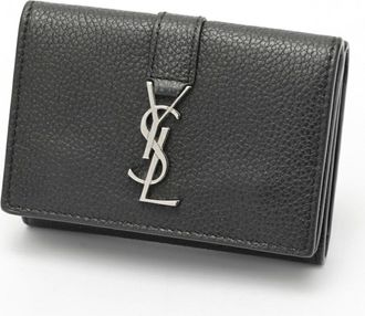 Saint Laurent Black Leather Wallet (Tri-Fold) (Pre-Owned)