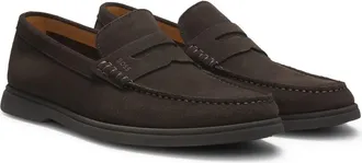 BOSS Sienne Penny Loafer in Dark Brown at Nordstrom, Size 13