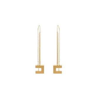 Elisabetta Franchi Earrings, female, Yellow, ONE SIZE, Bijoux Drop Earrings