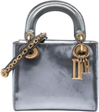Dior Pre-owned Lady Dior Handbag - Dames - Vintage Handtas - Grijs - ONE Size - Leer - Vintage