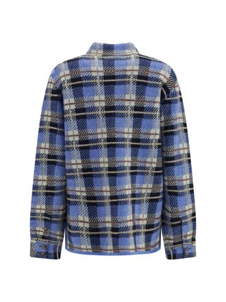 Guest In Residence Checked Cashmere Shirt - Blue