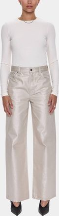 Pistola Denim Tate High Rise Bowed Wide Leg Jeans In Chalus