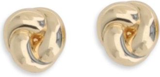 Self Portrait Womens Earrings Drop Knot Gold Brass