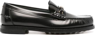 Tod's Tods Womens Moccasins In Black Brushed Calf Leather - Size EU 39