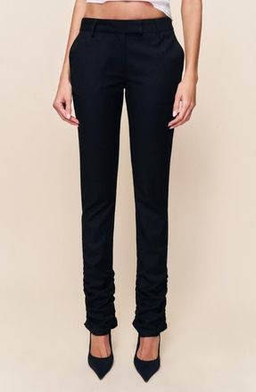 Guizio Cora Ruched Hem Pant in Black at Nordstrom, Size Xx-Small