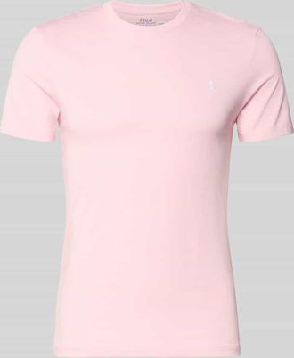Polo Ralph Lauren Regular Fit T-Shirt aus reiner Baumwolle in Pink Melange, Gr&ouml;&szlig;e XXL