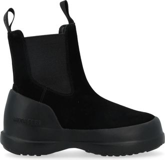 Moon Boot Luna Chelsea Su&egrave;de Zwarte Laarzen - Dames - Chelseaboots - Zwart - 37 EU - Su&egrave;de - Schoenen