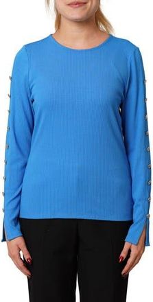 Cyrus Keyhole Long Sleeve Top in Brilliant Blue at Nordstrom Rack, Size X-Large