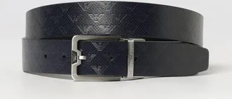 Emporio Armani Cintura reversibile in pelle bovina con logo impresso