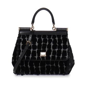Dolce & Gabbana Borsa a mano Sicily in velluto - - Bags - Donna - Nero - ONE SIZE