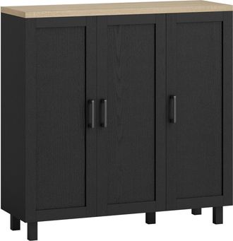 HOMCOM Aparador 90x30x90 cm negro
