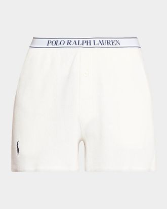 Polo Ralph Lauren Club Waffle Stretch-Cotton Boxer Shorts