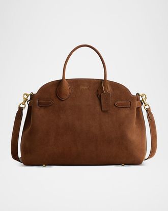 Coach Empire 40 Soft Suede Carryall Crossbody Bag