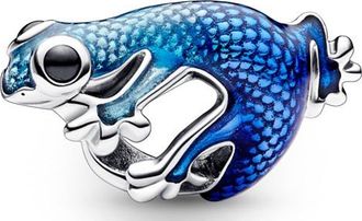 Pandora Ladies Sterling Silver Metallic Blue Gecko Charm