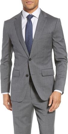 Bonobos Jetsetter Slim Fit Stretch Wool Suit Jacket in Slim Grey at Nordstrom, Size 44 Regular
