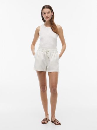 Tommy Hilfiger Womens Lightweight Pull-On Short - Ivory - XXL