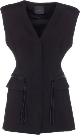 Pinko Gitana waistcoat - women - Viscose/Nylon/Spandex/Elastane - 40 - Black